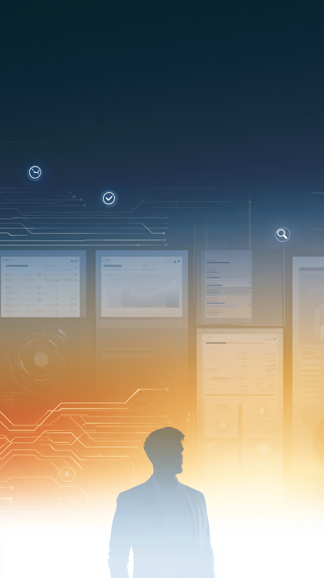 Abstract Data Analytics Background with Human Silhouette