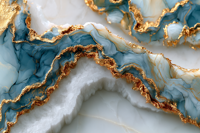 Abstract Luxury Background with Watercolor and Alcohol Ink