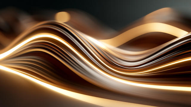 Abstract Luxury Gold Metallic Ripple Background