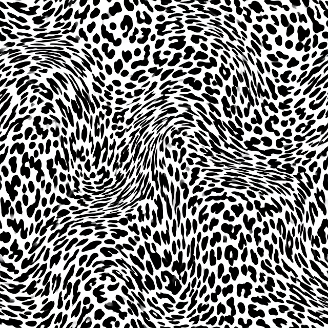 Abstract Monochrome Animal Print Pattern