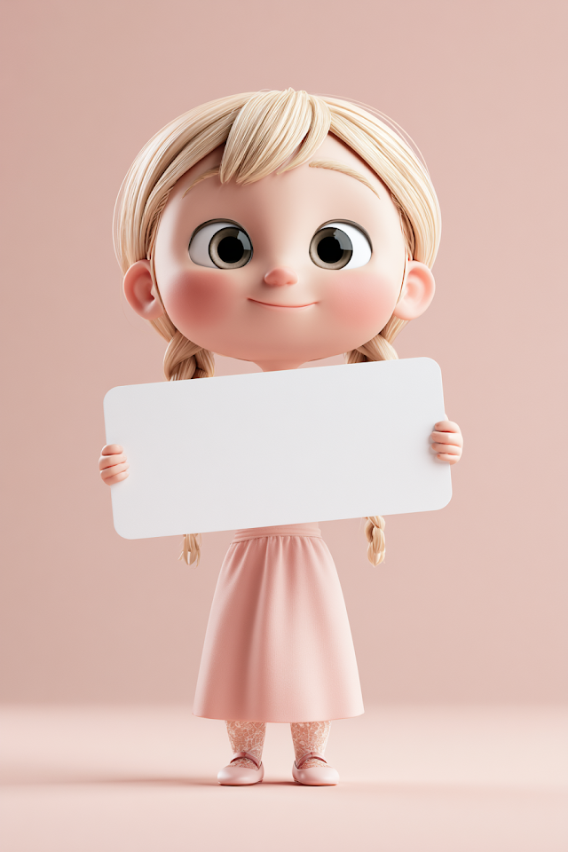 Adorable Collectible Toddler Doll with Blank Sign