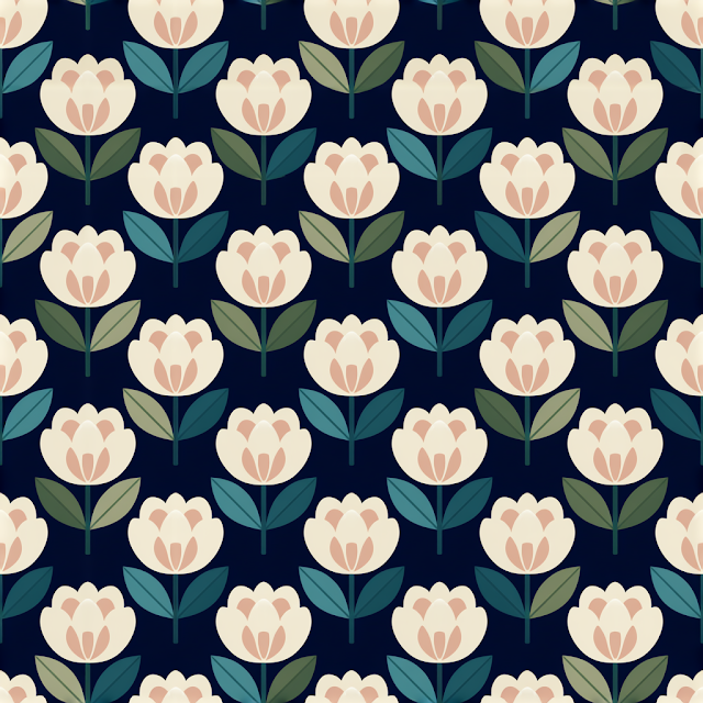 Art Nouveau Botanical Wallpaper Pattern