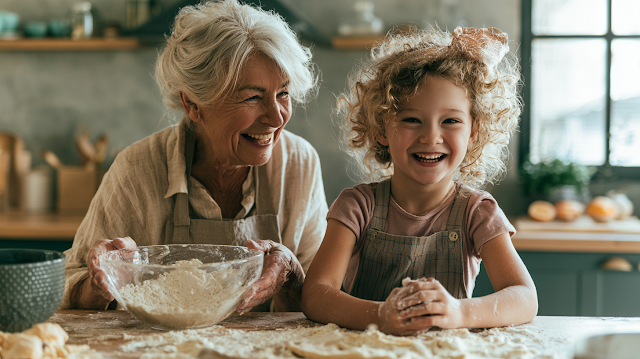 Baking Memories: Grandmother and Granddaughter in the Kitchen