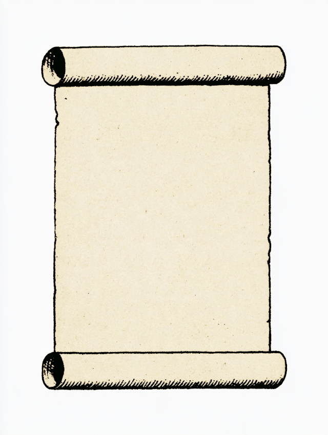 Blank Ancient Parchment Scroll