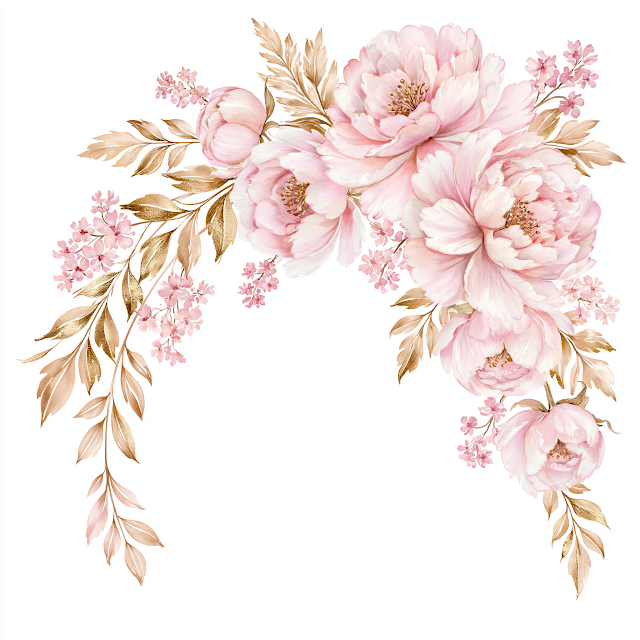 Blush Pink Peony Floral Arrangement
