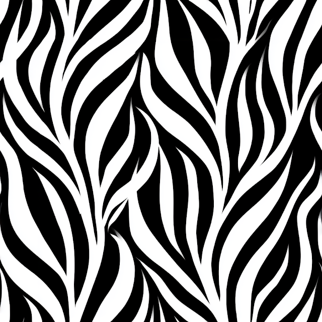 Bold Monochrome Botanical Pattern