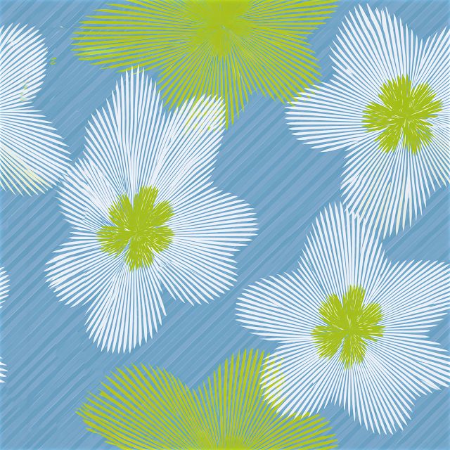 Bright Abstract Floral Pattern on Corrugated Metal