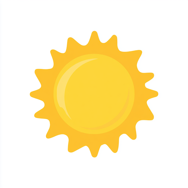 Bright Yellow Sun Icon