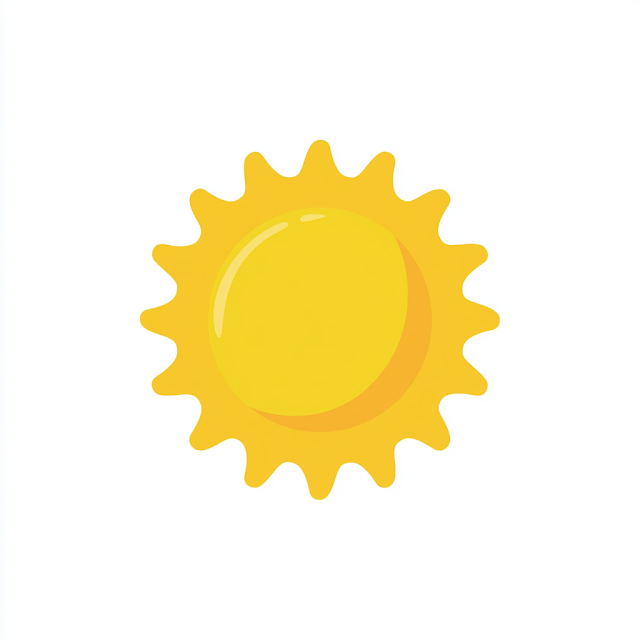 Bright Yellow Sun Icon