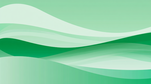 Calm Abstract Landscape in Green Tones
