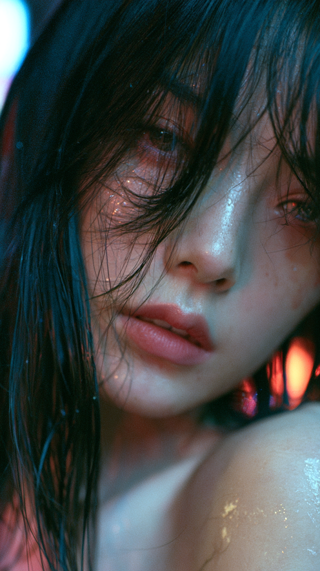 Candid Dreamcore Portrait with Natural Skin Texture