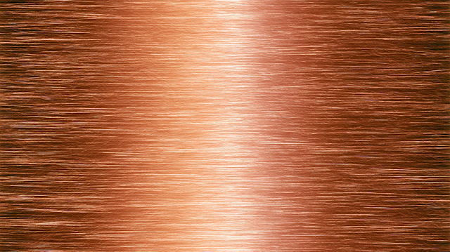Close-Up of Brushed Copper Metal Surface