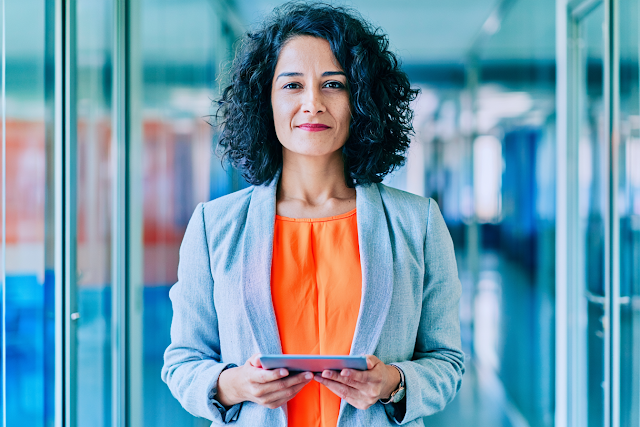 Confident Businesswoman in Modern Office