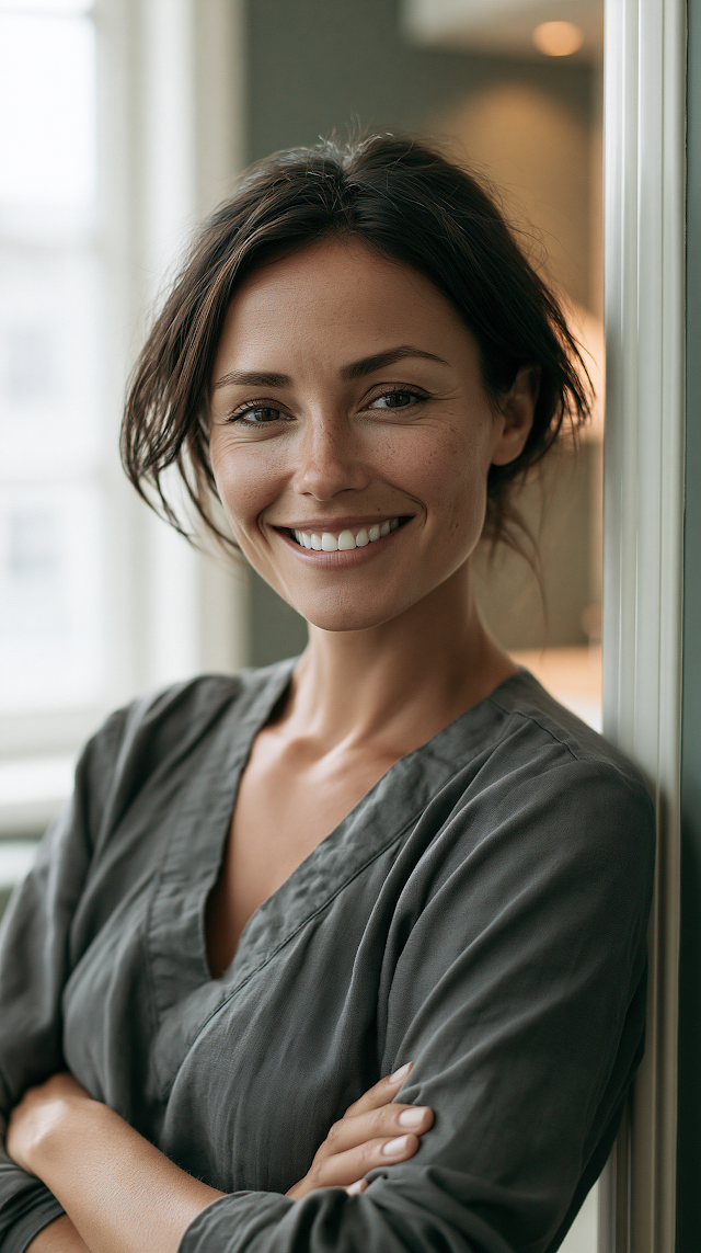 Confident Female Dentist in Modern Clinic