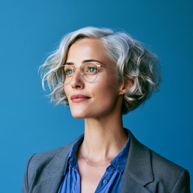 Confident Woman in Smart Casual Attire