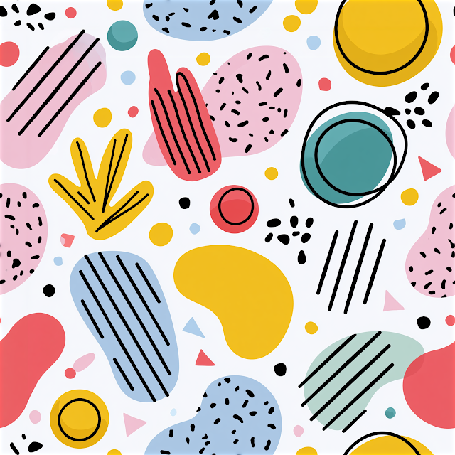 Contemporary Memphis Style Pattern
