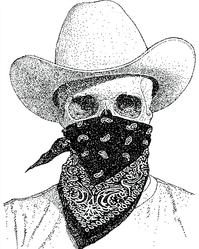 Cowboy Skull Logo with Bandana