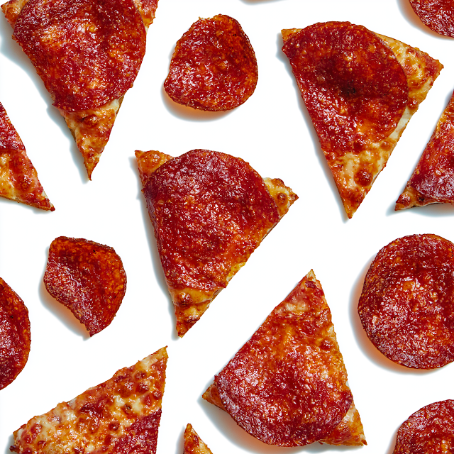 Crispy Pepperoni Slices on Transparent Background