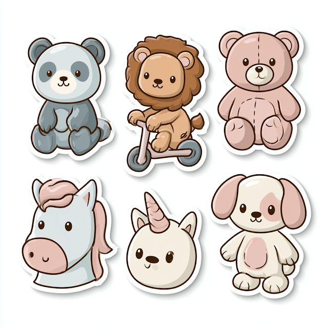 Cute Cartoon Animal Vector Set