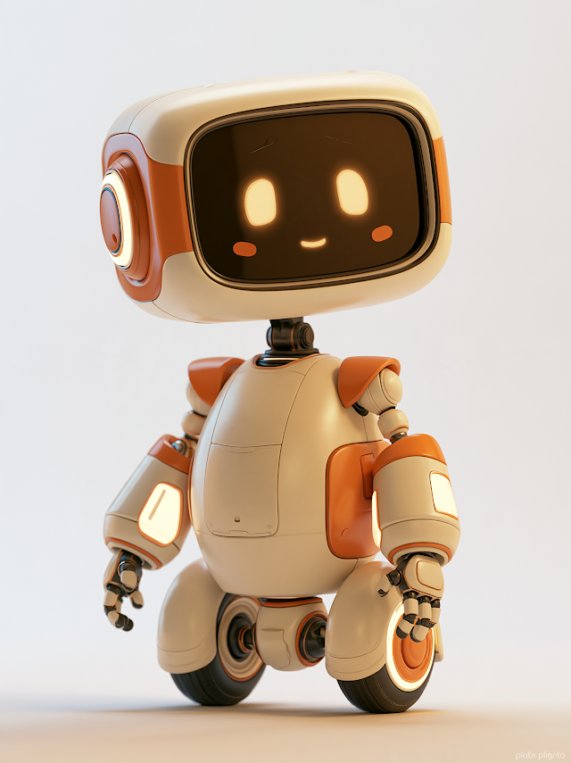 Cute Small Service Robot for Animated Film
