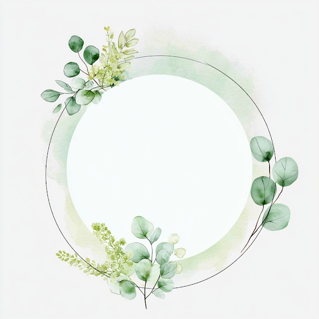 Delicate Botanical Watercolor Wreath