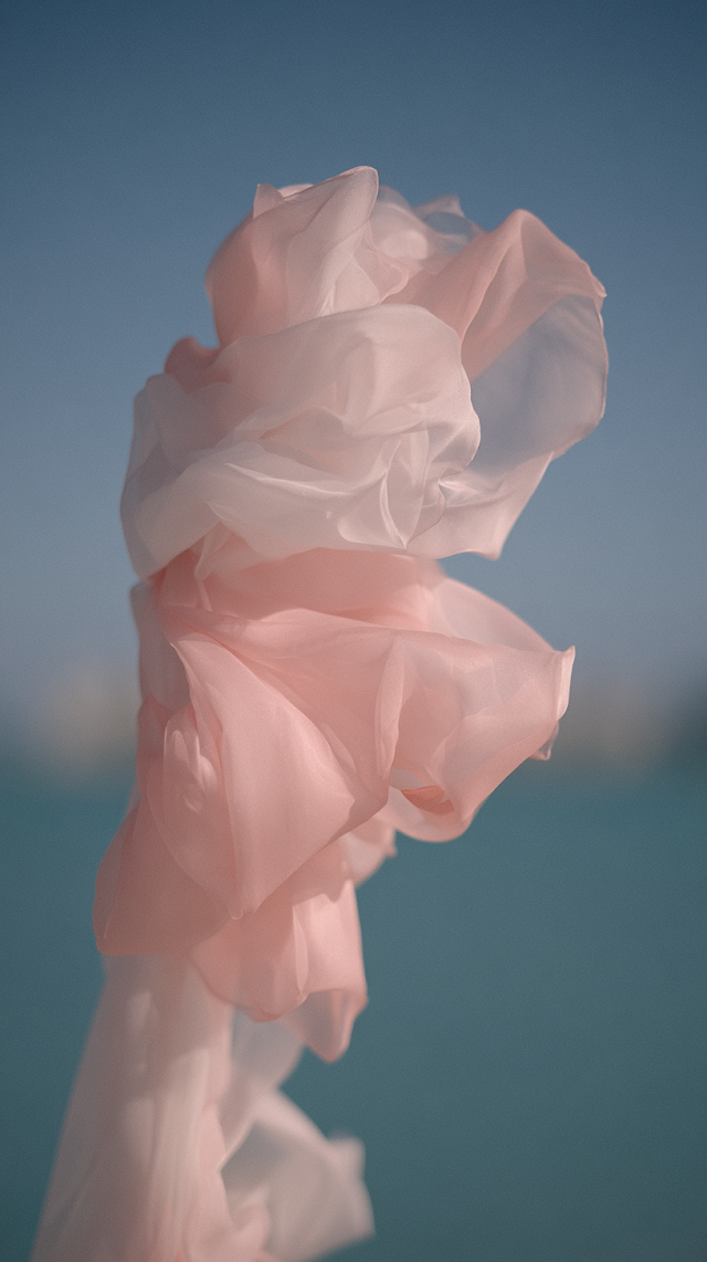 Delicate Silk Flow in Caribbean Breeze