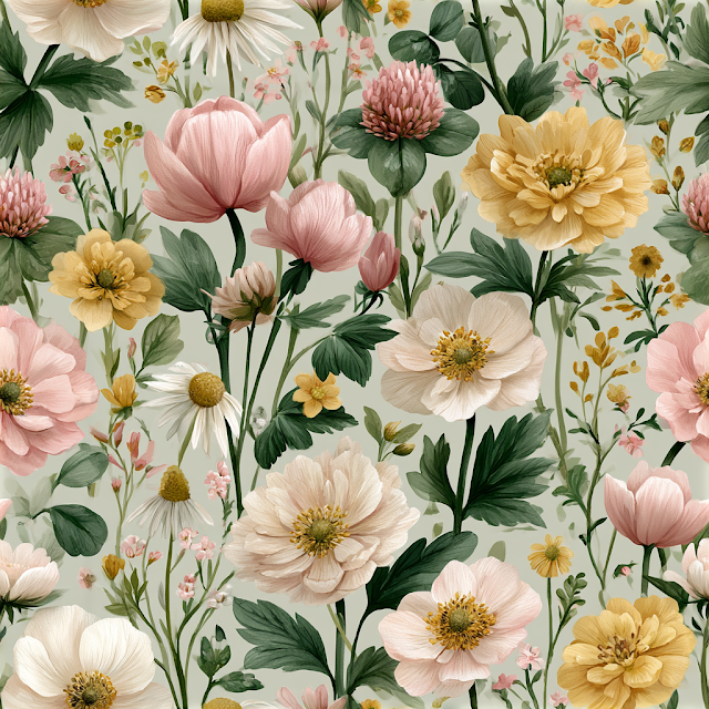 Delicate Watercolor Floral Pattern