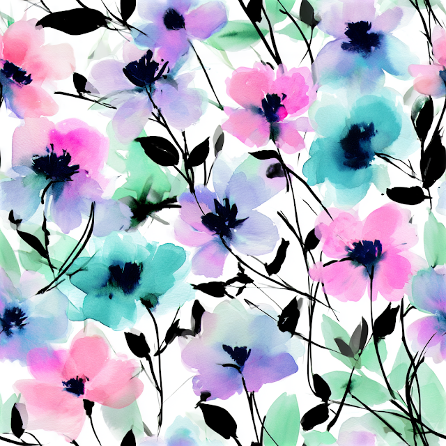 Delicate Watercolor Floral Pattern