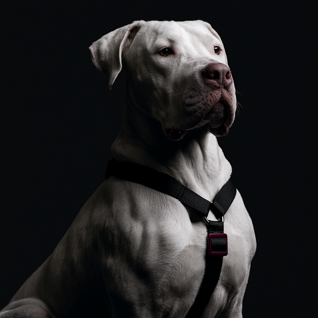 Dogo Argentino Portrait in Dramatic Lighting