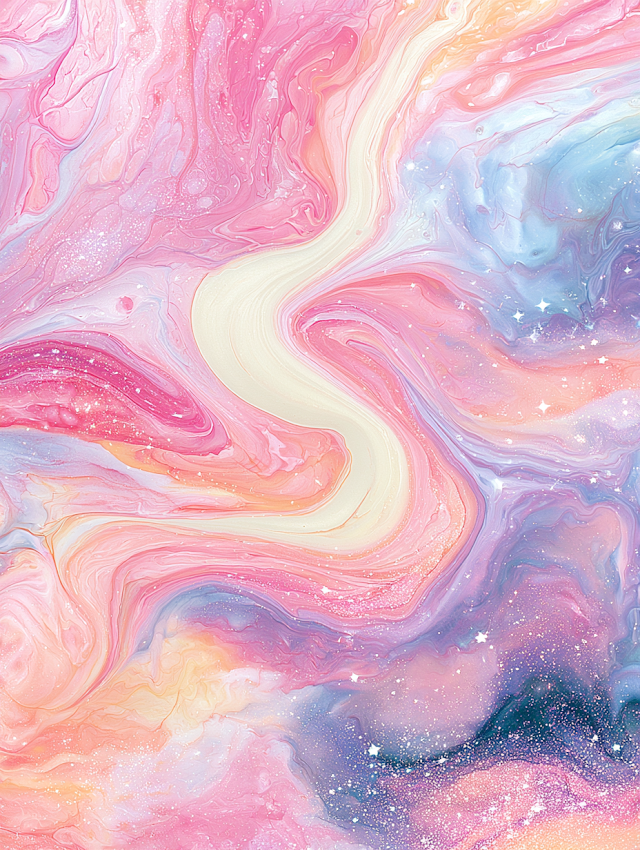 Dreamy Pastel Fluid Abstract Art