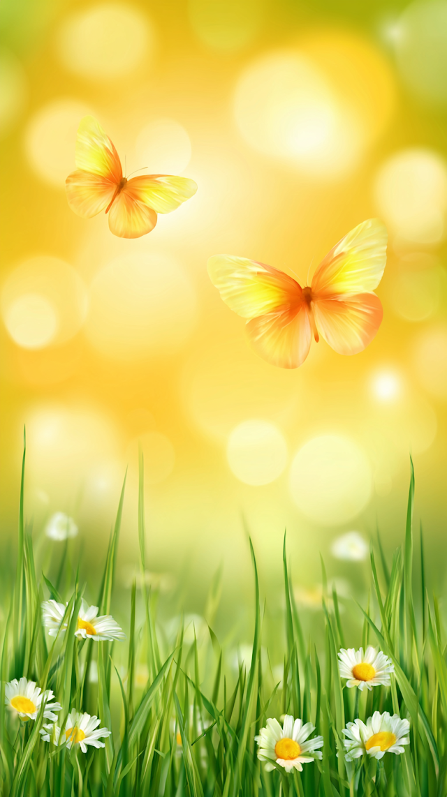 Dreamy Spring Meadow with Butterflies