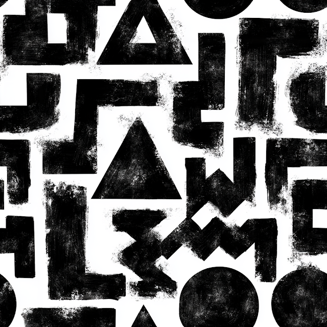Dynamic Monochrome Abstract Pattern