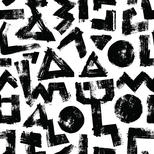 Dynamic Monochrome Abstract Pattern