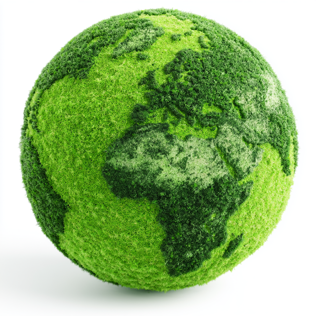 Eco-Friendly Globe Made of Grass