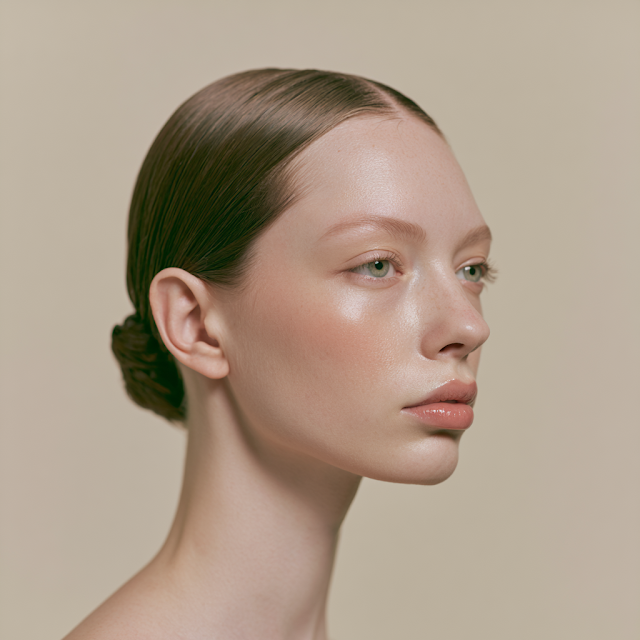 Elegance in Minimalism: Profile of a Young Woman