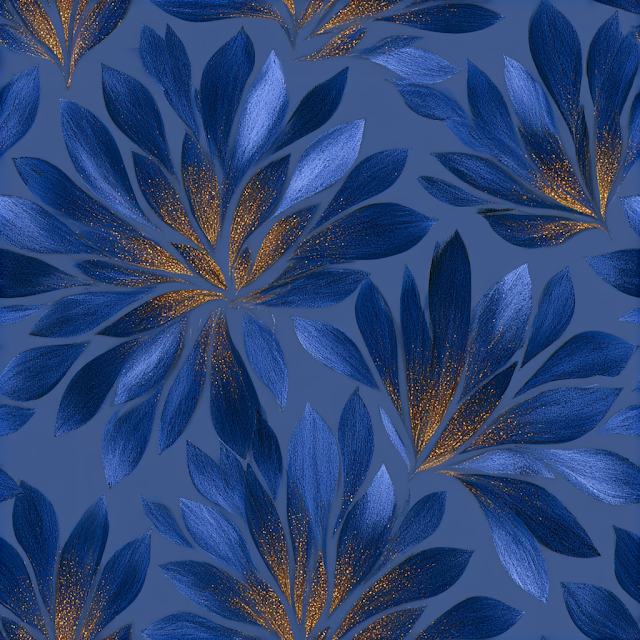 Elegant Blue Floral Pattern