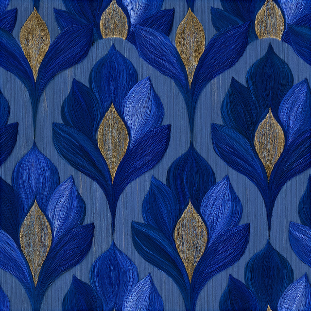 Elegant Blue Floral Pattern