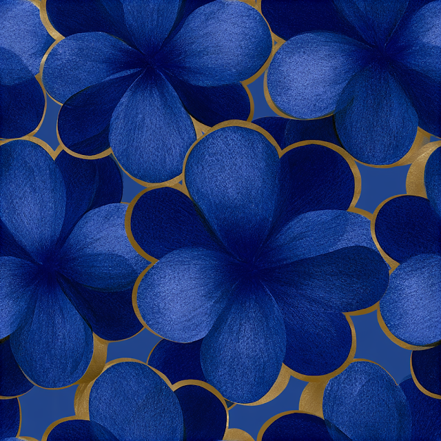 Elegant Blue Floral Pattern