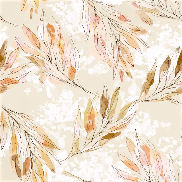 Elegant Botanical Olive Leaf Pattern