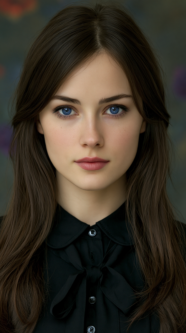 Elegant British Brunette Passport Portrait