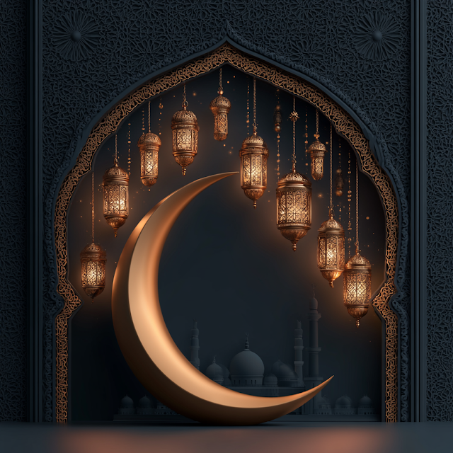 Elegant Eid Al-Adha Greeting Card Design