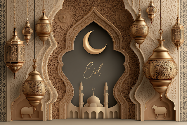 Elegant Eid al-Adha Greeting Card Design