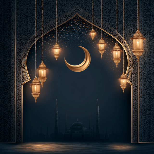Elegant Eid Al-Adha Greeting Card Design