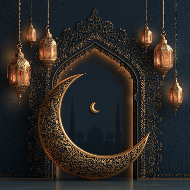 Elegant Eid Al-Adha Greeting Card Design