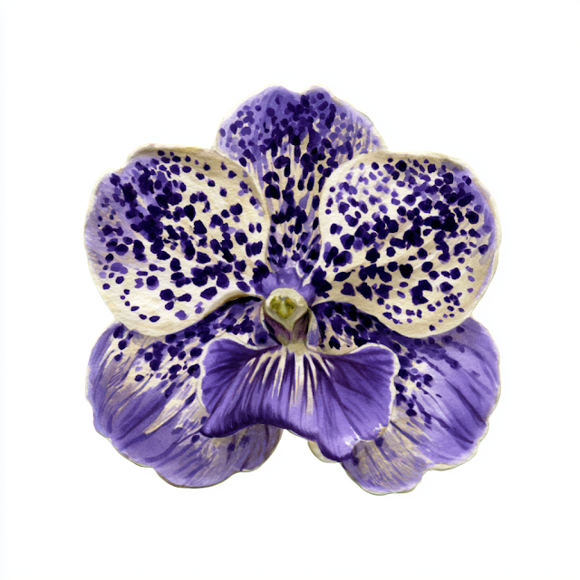 Elegant Exotic Orchid Flower Illustration