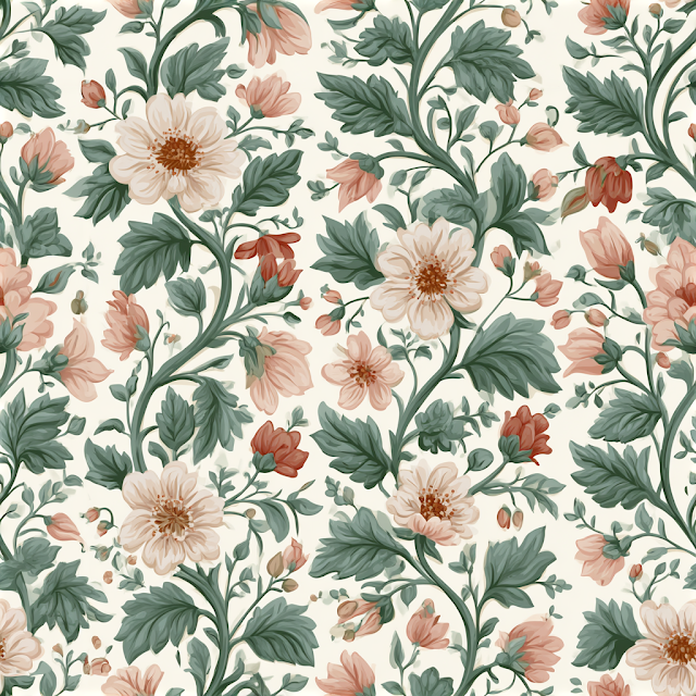Elegant Floral Textile Pattern