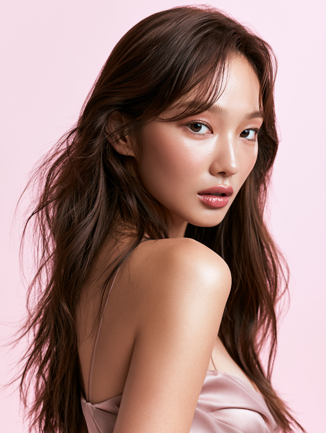 Elegant Japanese Woman in Studio Portrait