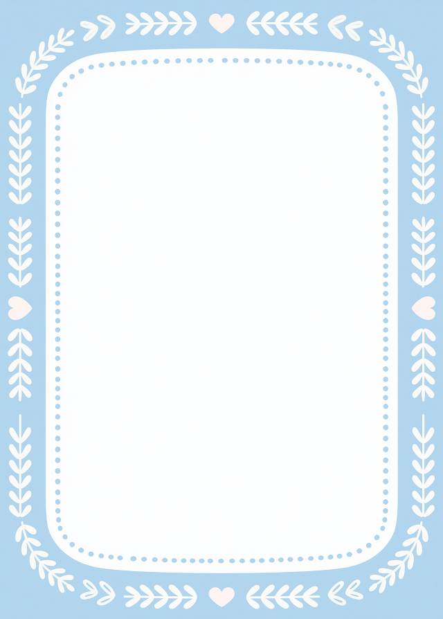 Elegant Minimalist Vector Frame Background in Soft Blue