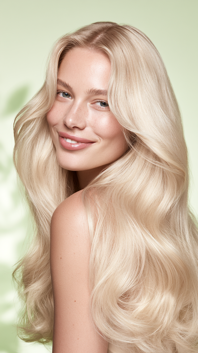 Elegant Portrait of a Model with Icy Blonde Hair