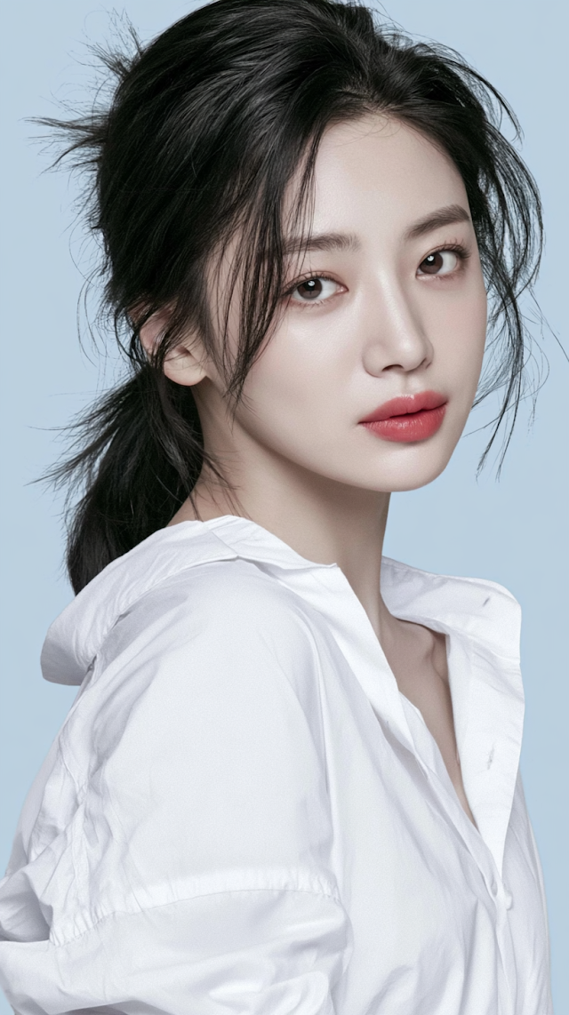 Elegant Portrait of a Young East Asian Woman
